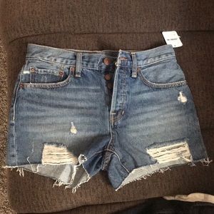 Denim cutoff shorts